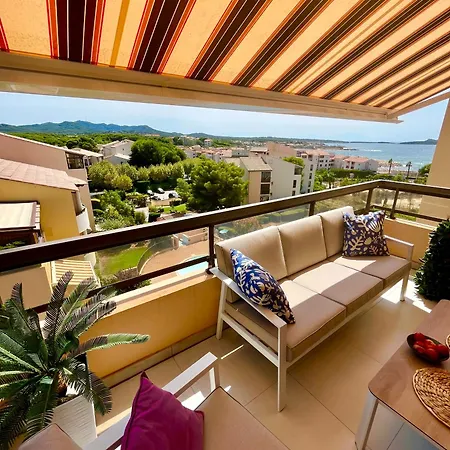 Апартаменты Vue 180 Degres Mer-colline, Plages 100m, Piscine, Box , Domaine Coudouliere Six Four Les Plages