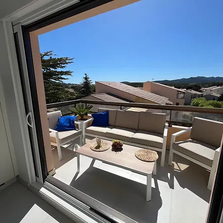 Апартаменты Vue 180 Degres Mer-colline, Plages 100m, Piscine, Box , Domaine Coudouliere Six Four Les Plages